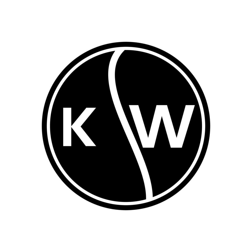kw-Buchstabe-Logo-Design. kw kreatives anfängliches kw-Buchstaben-Logo-Design. k kreative initialen schreiben logokonzept. kw-Briefgestaltung. vektor