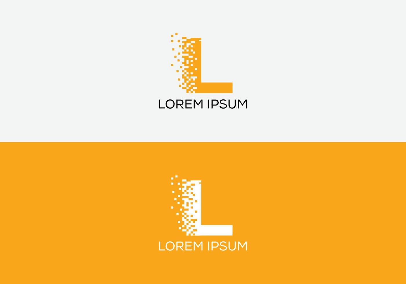 abstrakt l brev första modern logotyp design mall vektor