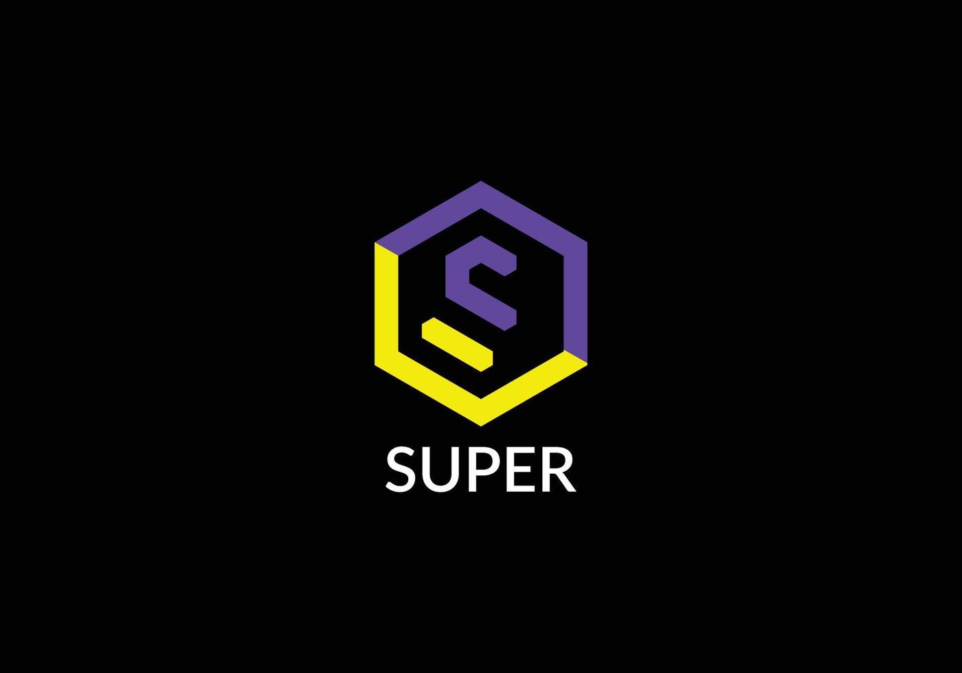 super abstrakt s första brev logotyp design mall vektor