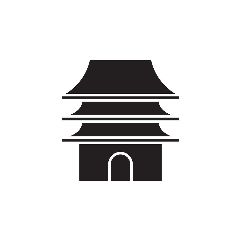 traditioneller chinesischer Gebäudevektor für Website-Symbol-Icon-Präsentation vektor