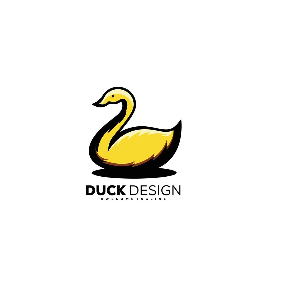 ente maskottchen design vorlage logo illustration farbe vektor