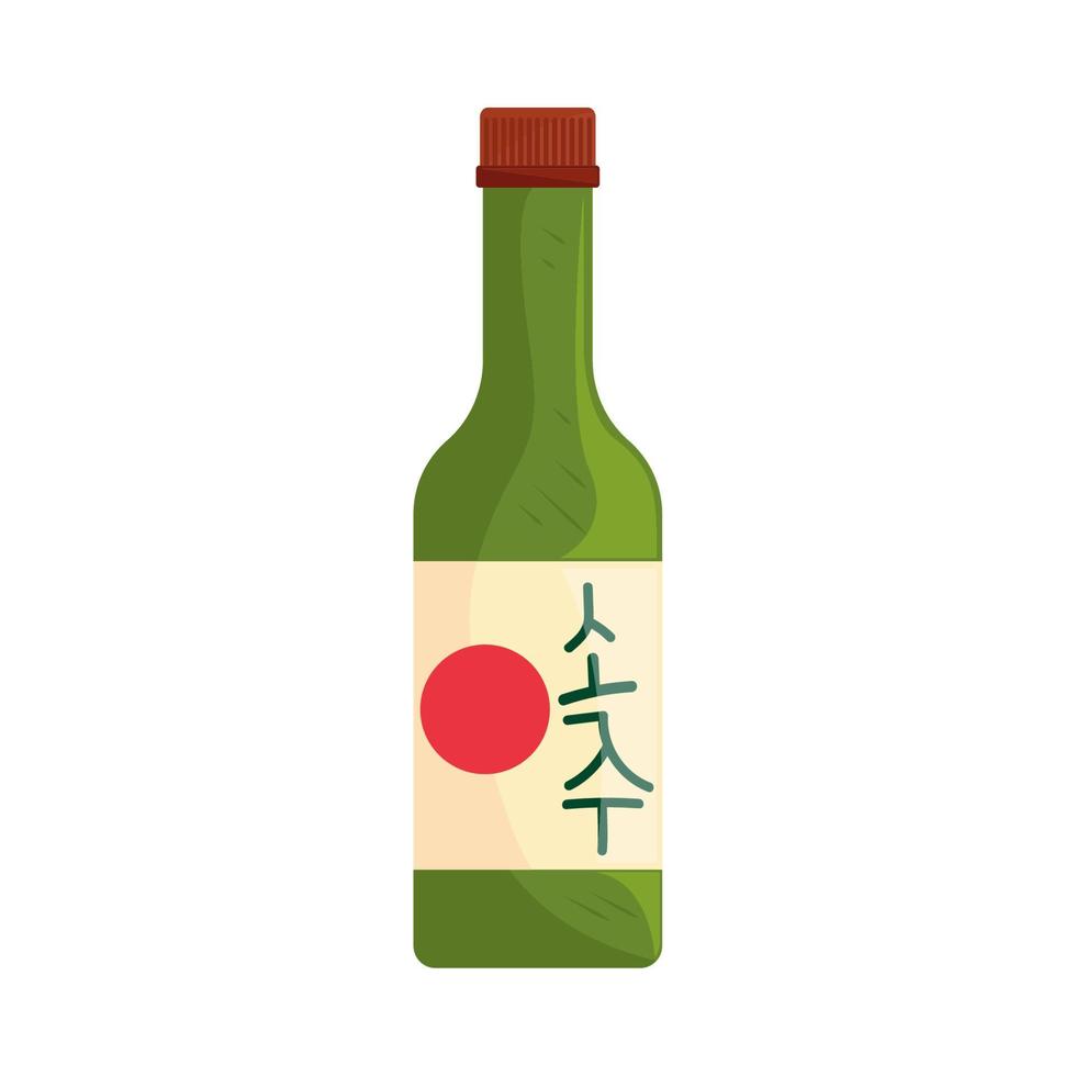 soju koreansk drink vektor