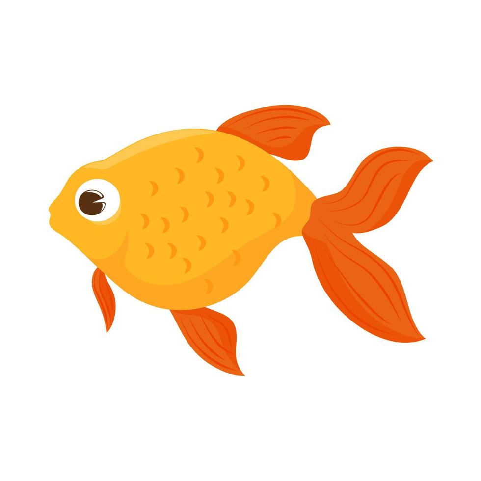 Goldfisch-Symbol isoliert vektor