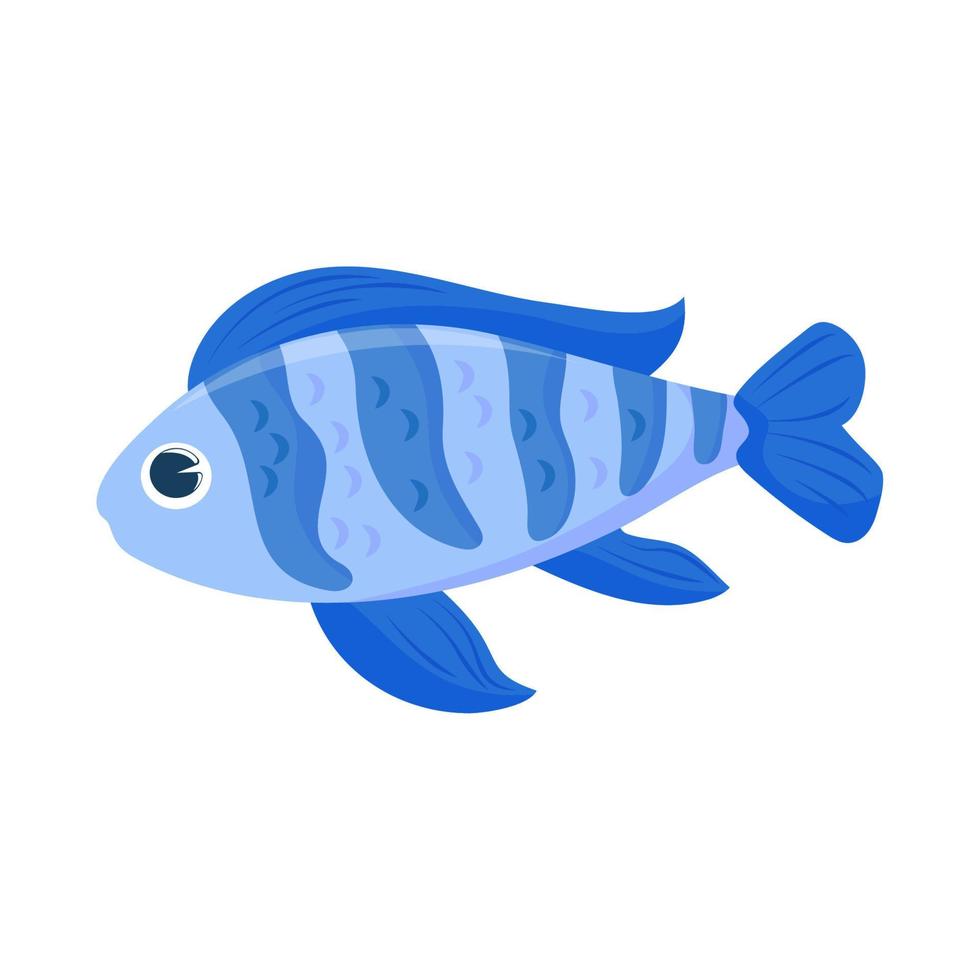 söt fisk ikon vektor