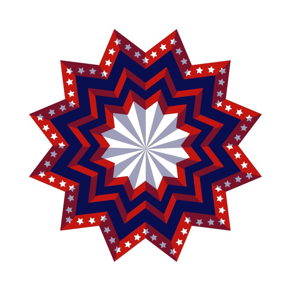 USA-Flaggenrosette vektor