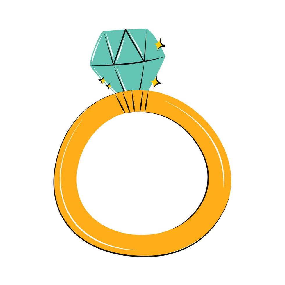 Ring mit Diamant vektor