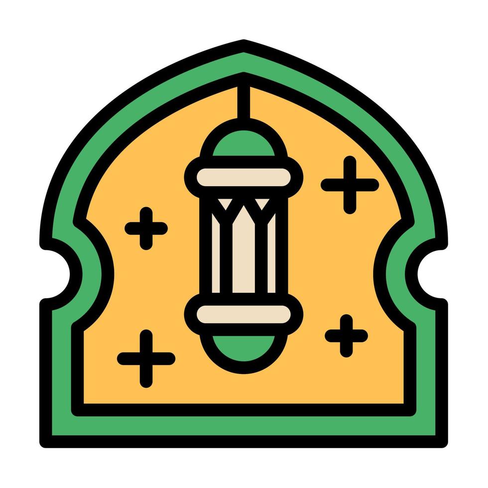 ramadan arabisch islamische feier symbol set vektor illustration tonfarbe symbol