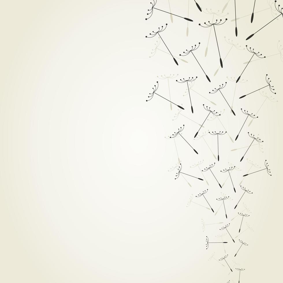 maskros frön i flyg. en vektor illustration