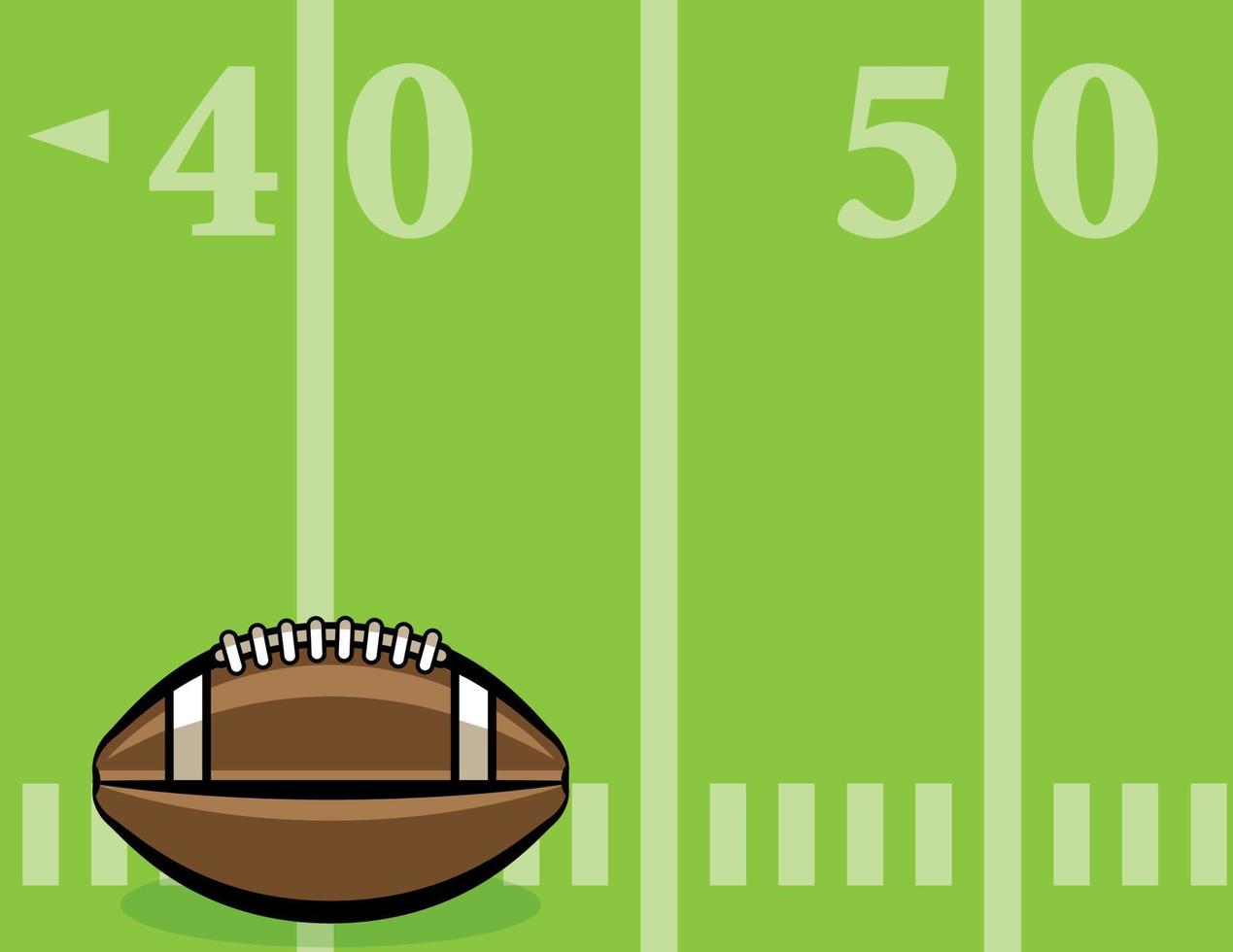 american-football-ball und feld-hintergrundillustration vektor