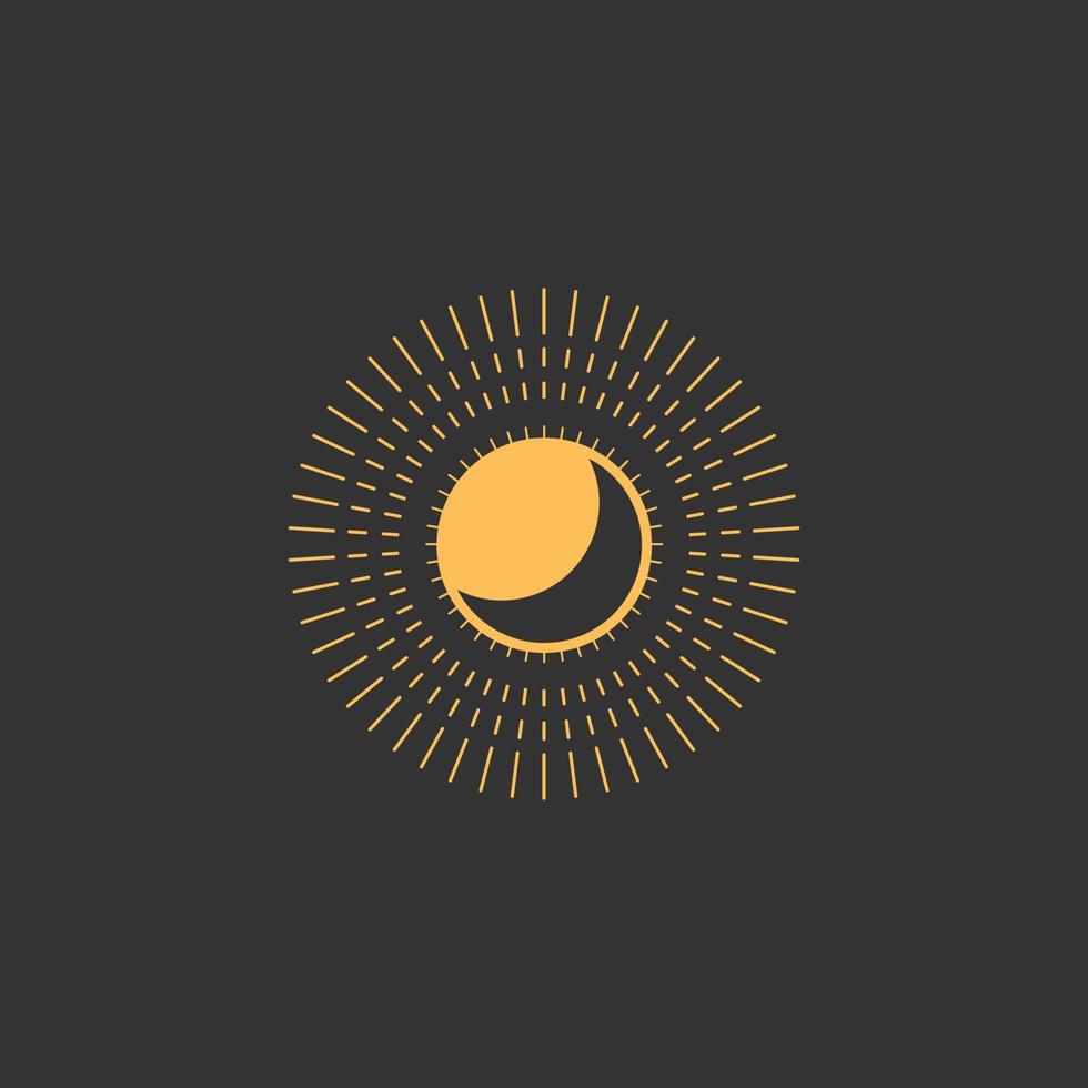 Sol och måne logotyp vektor