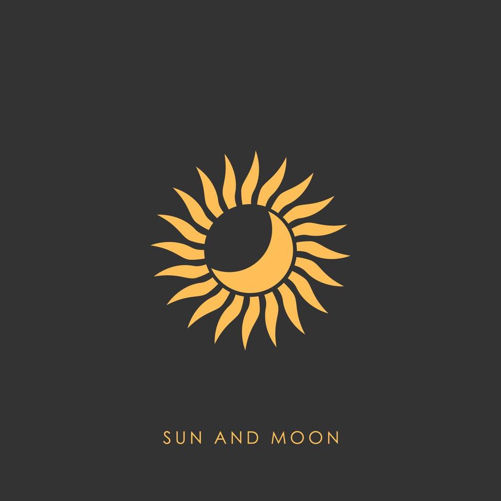 Sonne und Mond-Logo-Vektor vektor