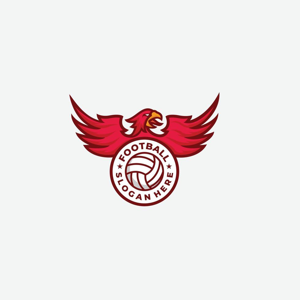 Adler-Fußballverein-Sportlogodesign-Vektorillustration vektor