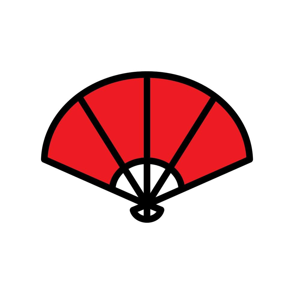 chinesische Fan-Icon-Design-Vektorvorlagew vektor