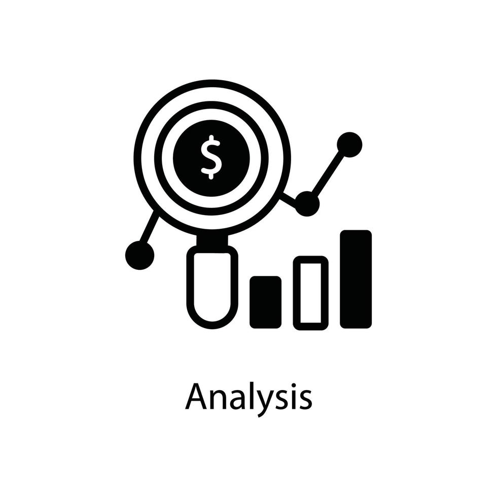 Analyse Vektor Umriss Business und Finanzen vstyle Symbol. Folge 10