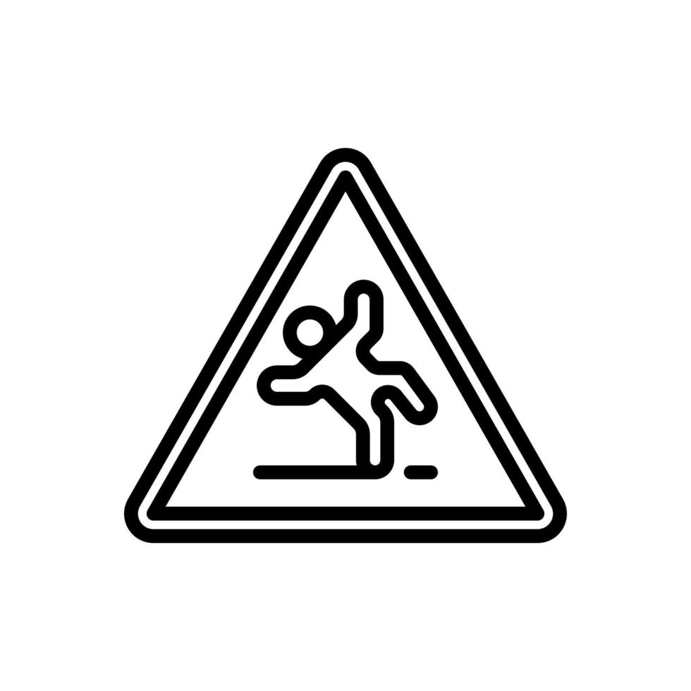 Vorsicht nasser Boden Symbol Vektor Illustration Design