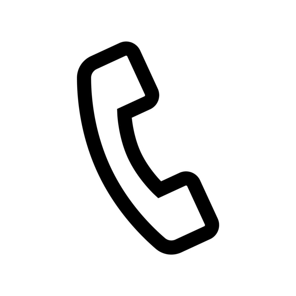 Telefonanruf-Symbolzeile isoliert auf weißem Hintergrund. schwarzes, flaches, dünnes Symbol im modernen Umrissstil. Lineares Symbol und bearbeitbarer Strich. einfache und pixelgenaue strichvektorillustration. vektor