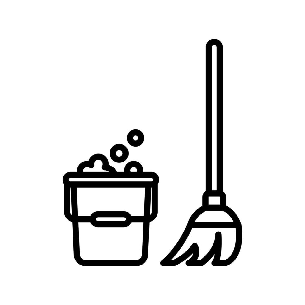 Reinigungsservice Ausrüstung Symbol Vektor Illustration Design