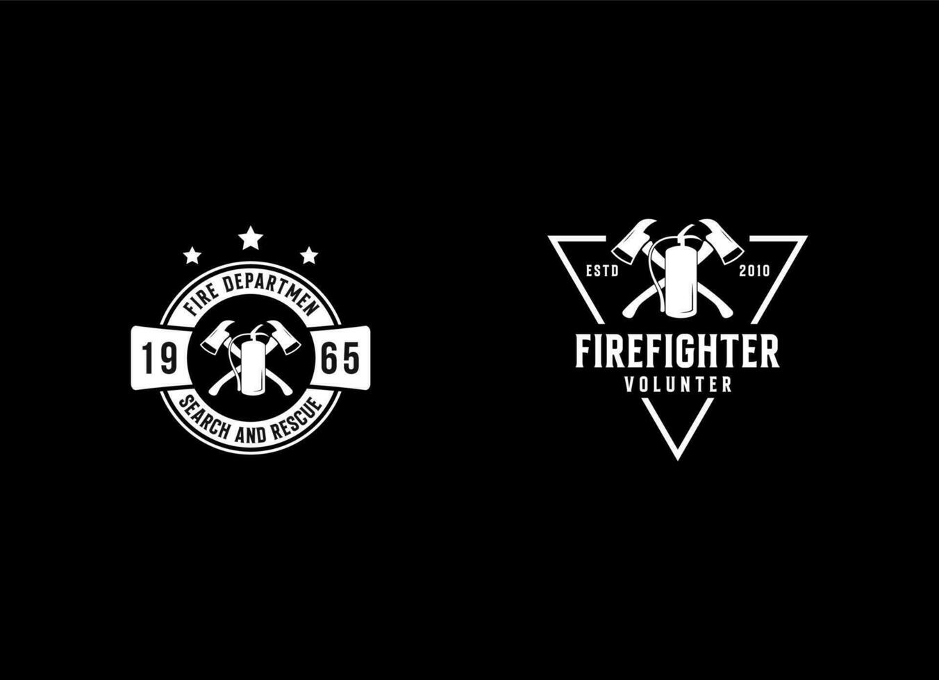 Feuerwehrlogos, Logo im modernen und Vintage-Stil vektor