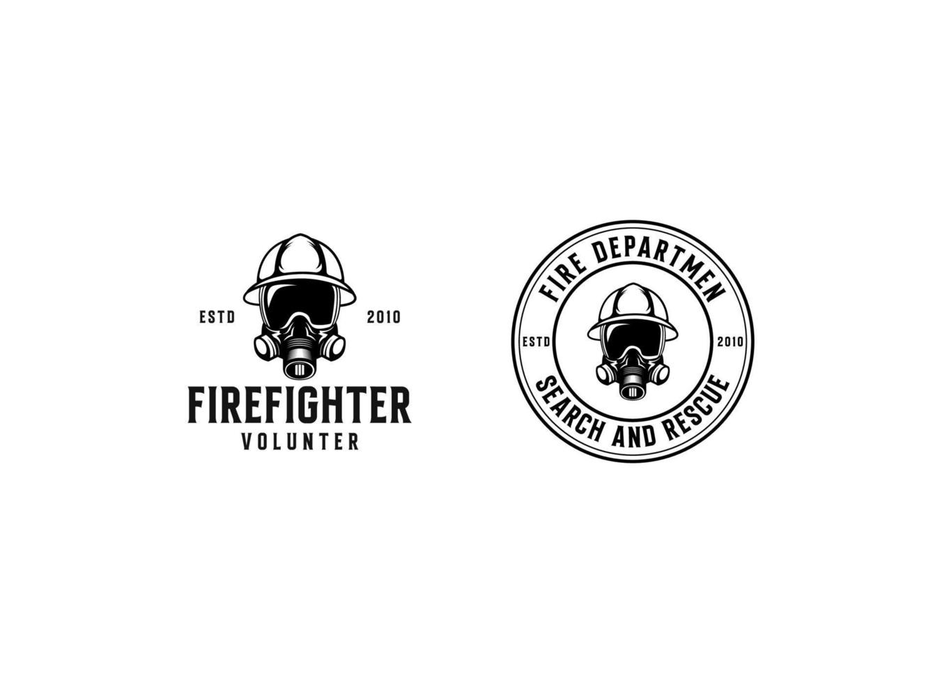 Feuerwehrlogos, Logo im modernen und Vintage-Stil vektor