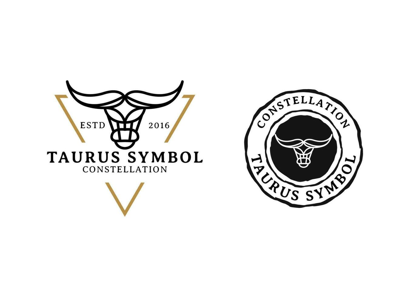 tjur taurus bison buffel logotyp design vektor mall.