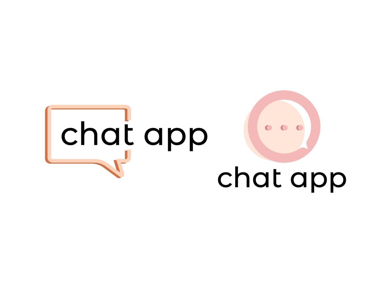 Chat-App-Logo-Design-Vorlage vektor