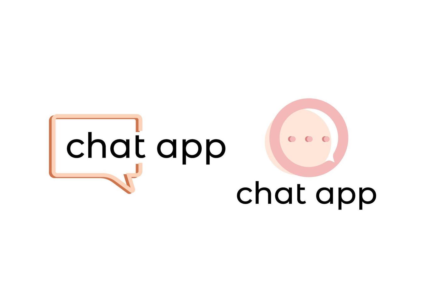 chatt app logotyp design mall vektor