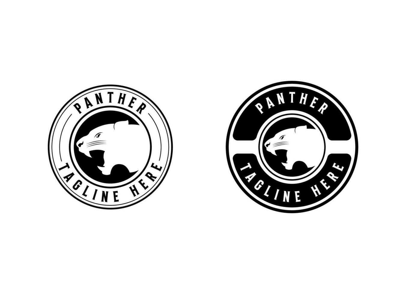 Panther Vintage Logo Symbol Illustration Premium-Vektor vektor