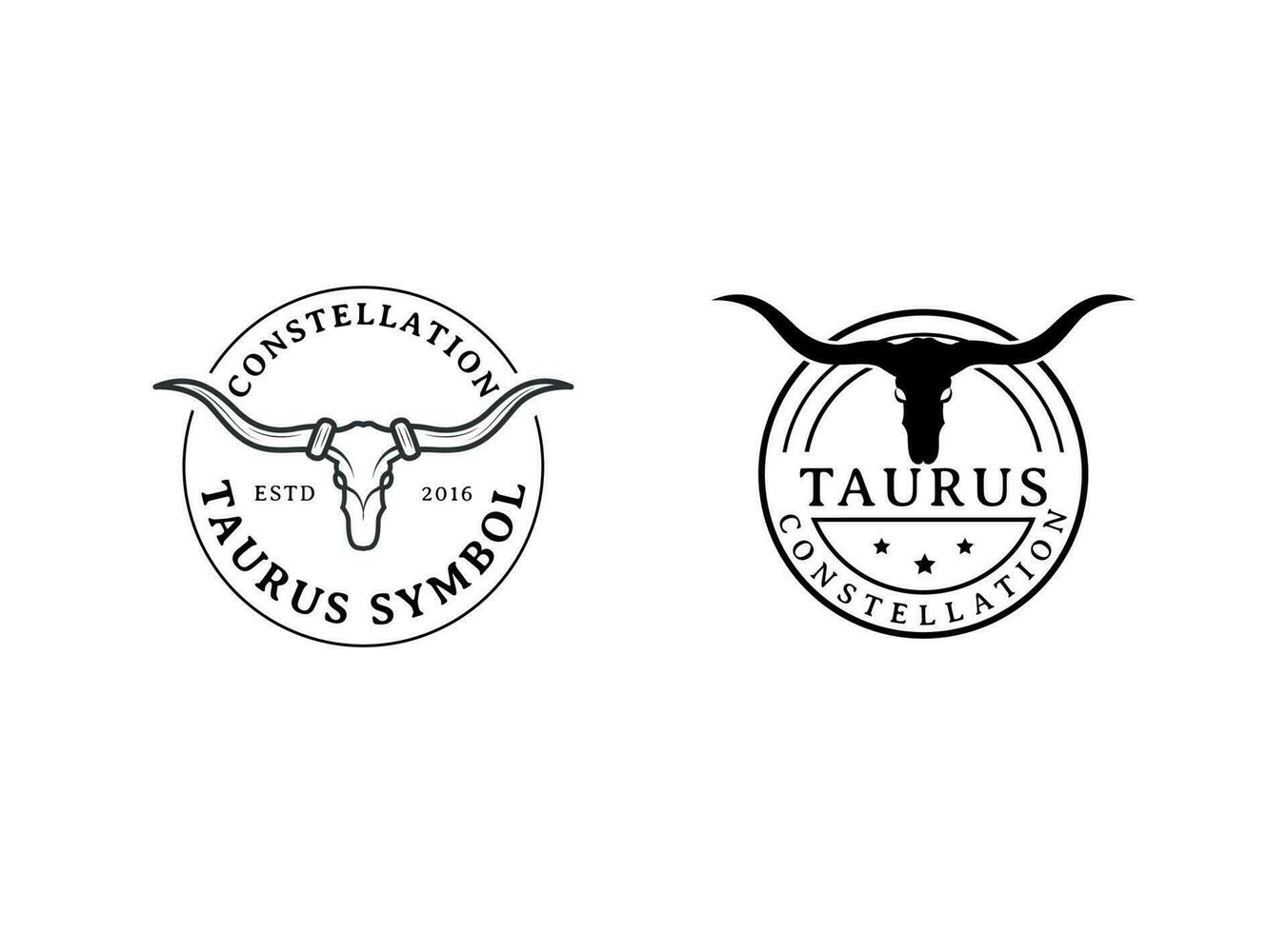 tjur taurus bison buffel logotyp design vektor mall.