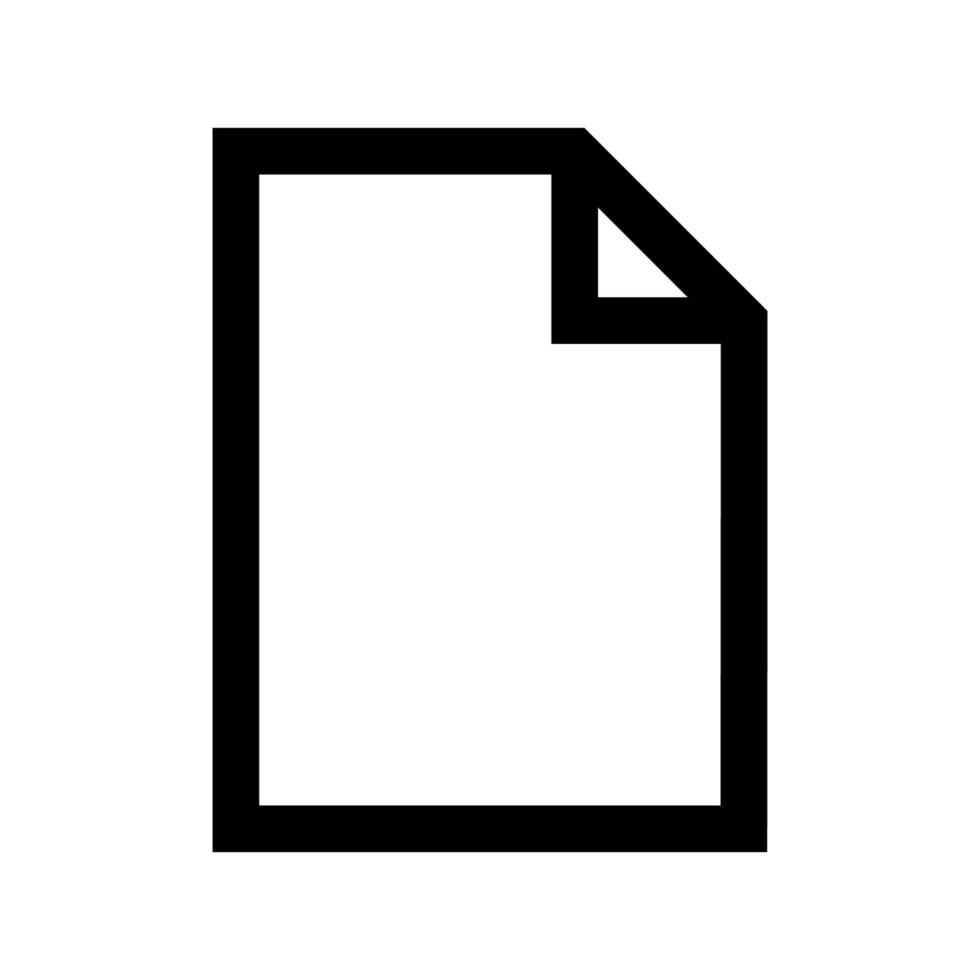 Dateisymbolzeile isoliert auf weißem Hintergrund. schwarzes, flaches, dünnes Symbol im modernen Umrissstil. Lineares Symbol und bearbeitbarer Strich. einfache und pixelgenaue strichvektorillustration. vektor