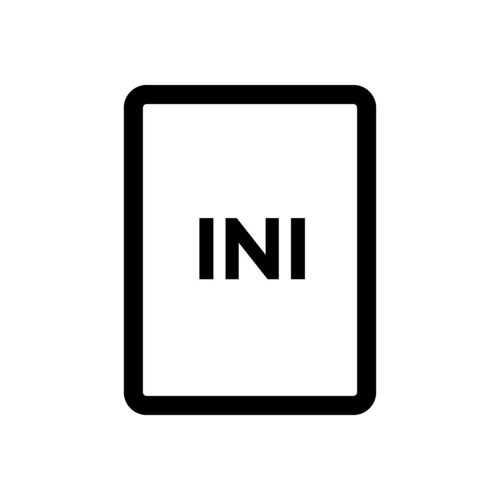 ini fil ikon linje isolerat på vit bakgrund. svart platt tunn ikon på modern översikt stil. linjär symbol och redigerbar stroke. enkel och pixel perfekt stroke vektor illustration.