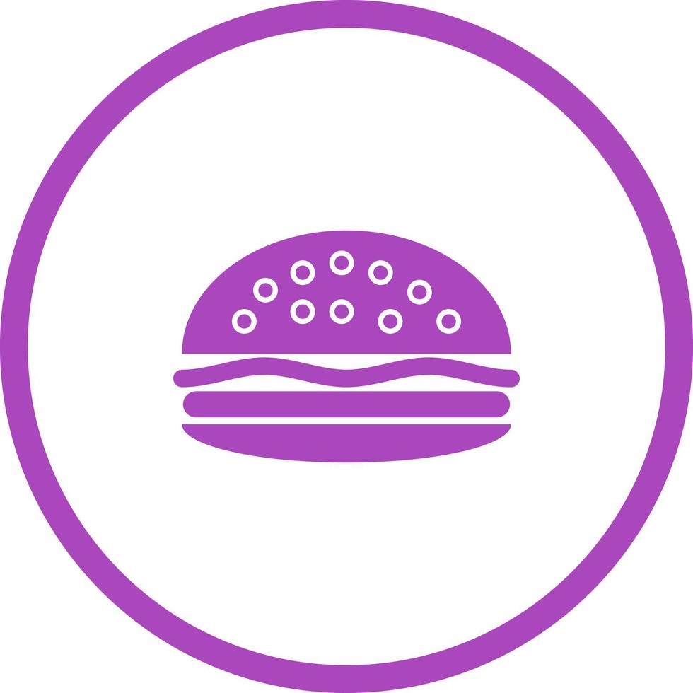 einzigartiges Burger-Vektor-Glyphen-Symbol vektor