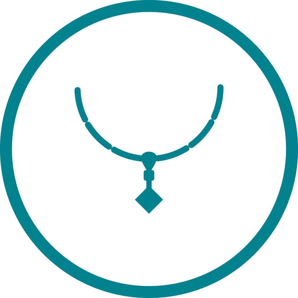 Einzigartiges Halsketten-Vektor-Glyphen-Symbol vektor