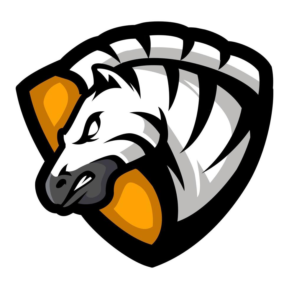 zebra-maskottchen-logo, symbolillustrations-maskottchen vektor