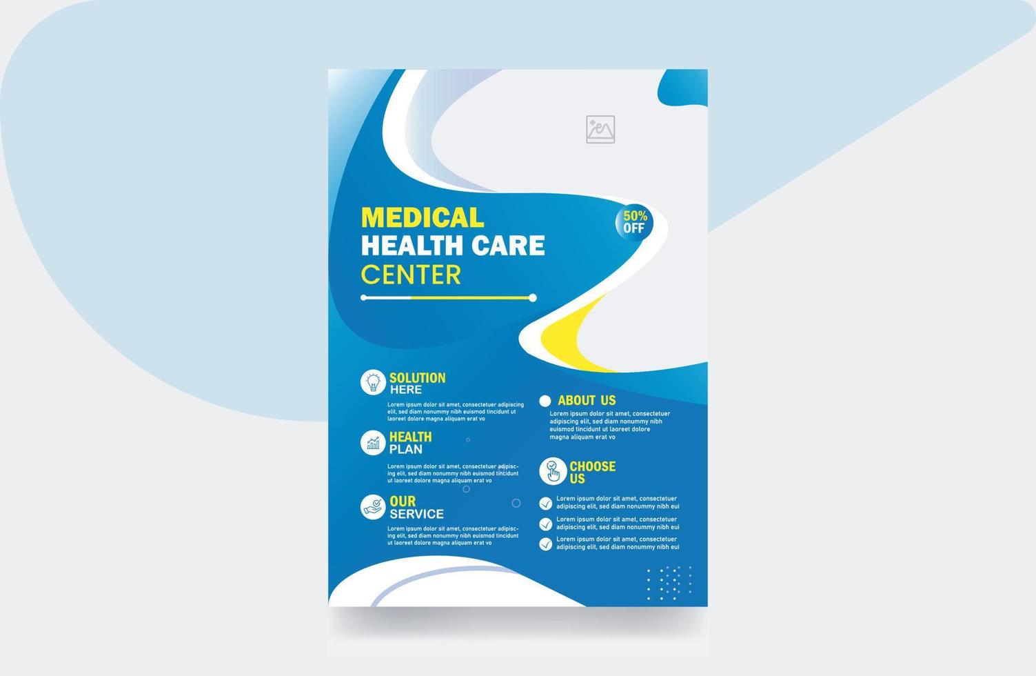 designvorlage für medizinische flyer-broschüren im gesundheitswesen vektor