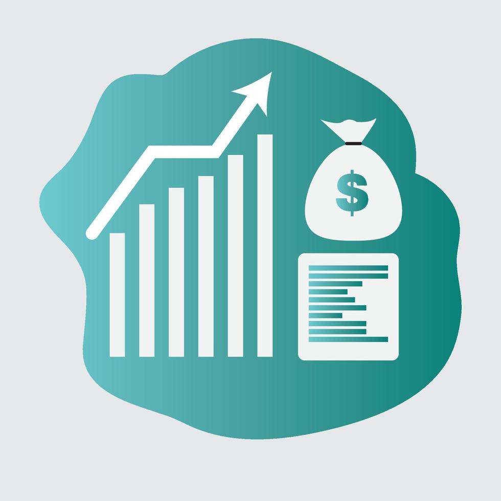 Marktwachstum und Vektordesign für Finanzinvestitionen vektor