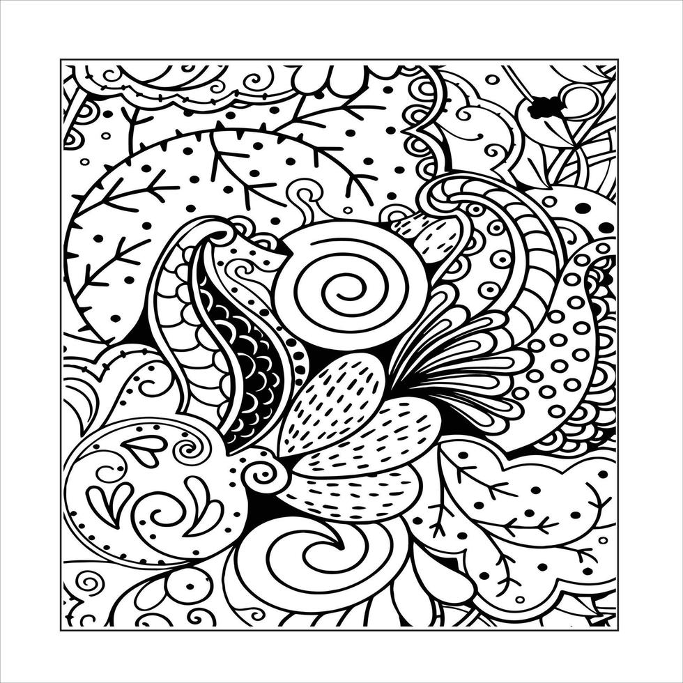 Blumen-Mandala-Malseite. Blumen-Vektor-Illustration vektor