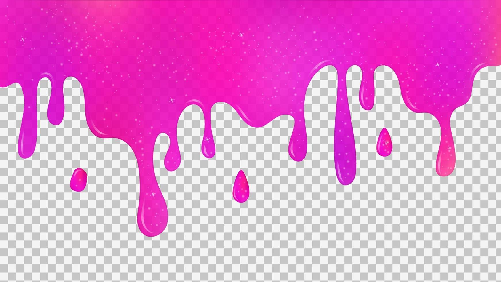 isolerat slem. vektor rosa slem med glitter. flytande droppande textur med slem för några använda sig av.