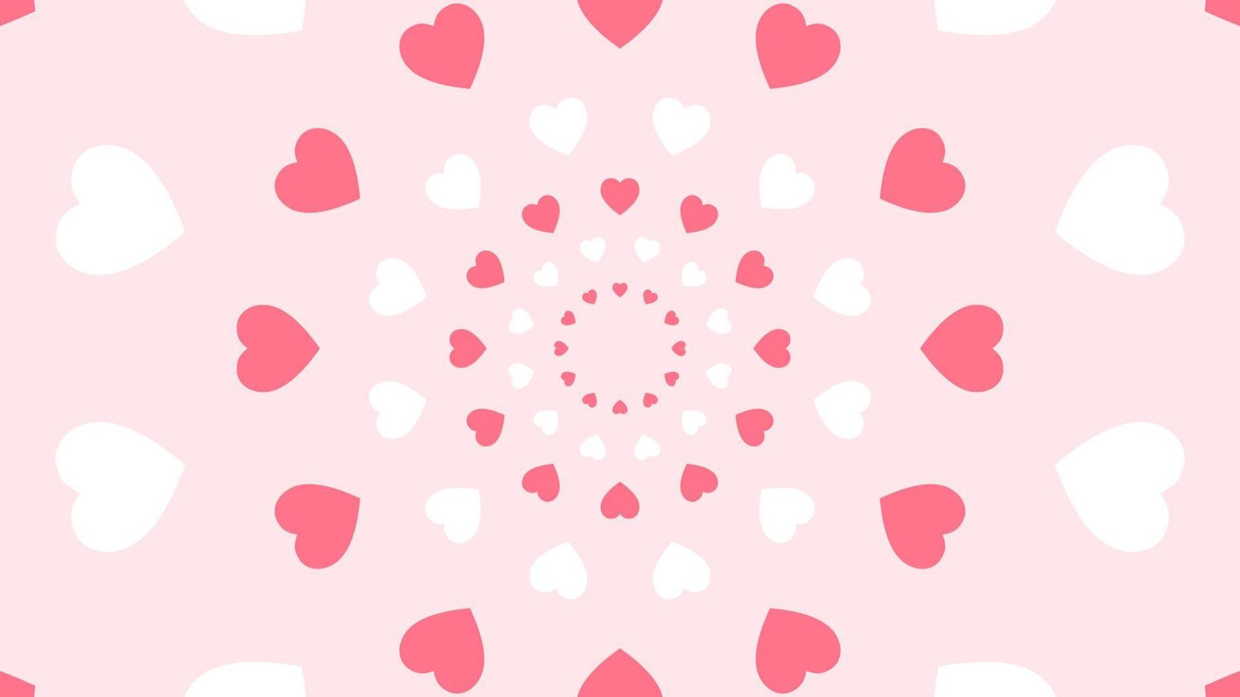 kostenloser Vektor rosa und weißer Herzmusterliebhaber rosa Hintergrund