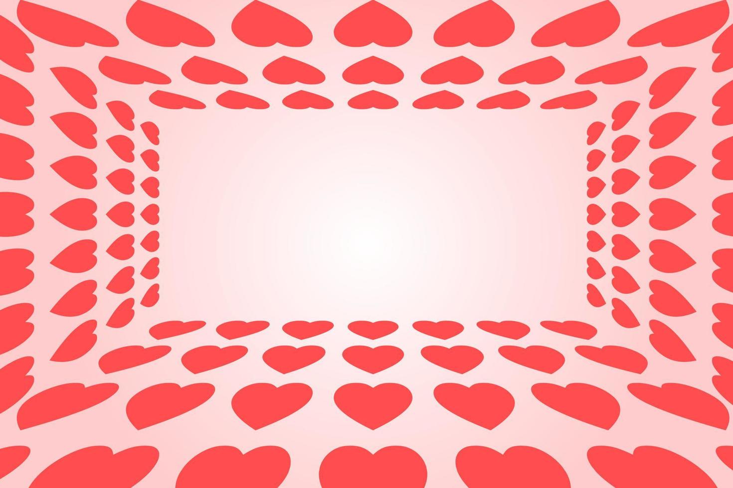 Illustrationsvektor geometrisch aus rotem Herzmuster abstraktes minimales rosafarbenes Liebhaber-Valentinsgrußkonzept vektor