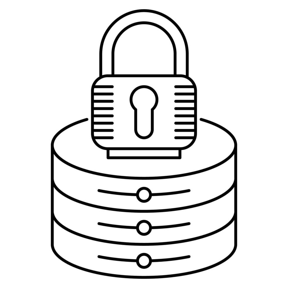 Serverschutzsymbol, geeignet für eine Vielzahl digitaler Kreativprojekte. vektor