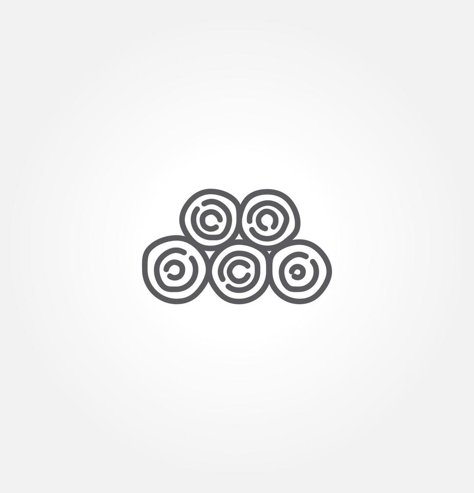 Holz-Icon-Vektor-Illustration-Logo-Vorlage für viele Zwecke. isoliert auf weißem Hintergrund. vektor
