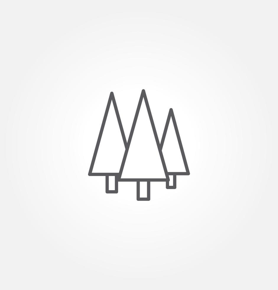 Baum-Symbol-Vektor-Illustration-Logo-Vorlage für viele Zwecke. isoliert auf weißem Hintergrund. vektor
