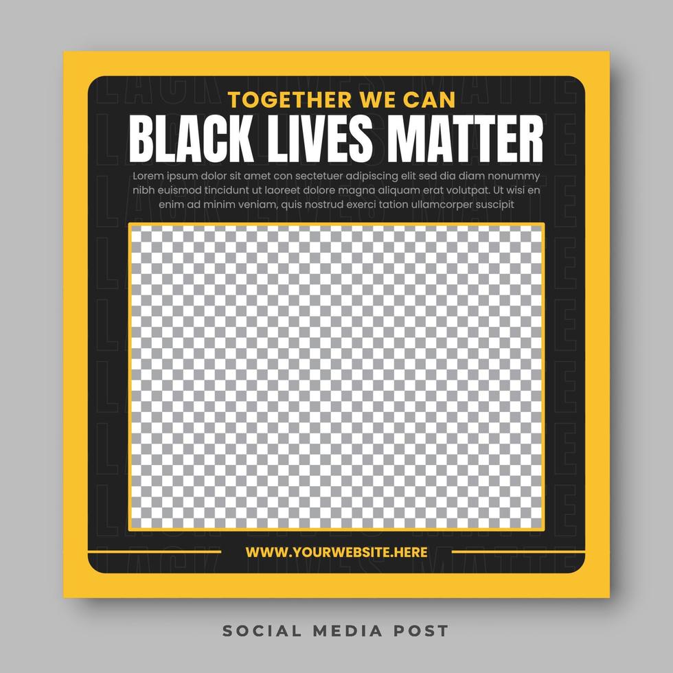 svart liv materia demonstration social media mall vektor
