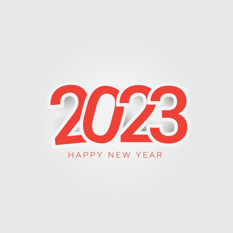 Lycklig ny år 2023 abstrakt bakgrund och Semester hälsning kort vektor