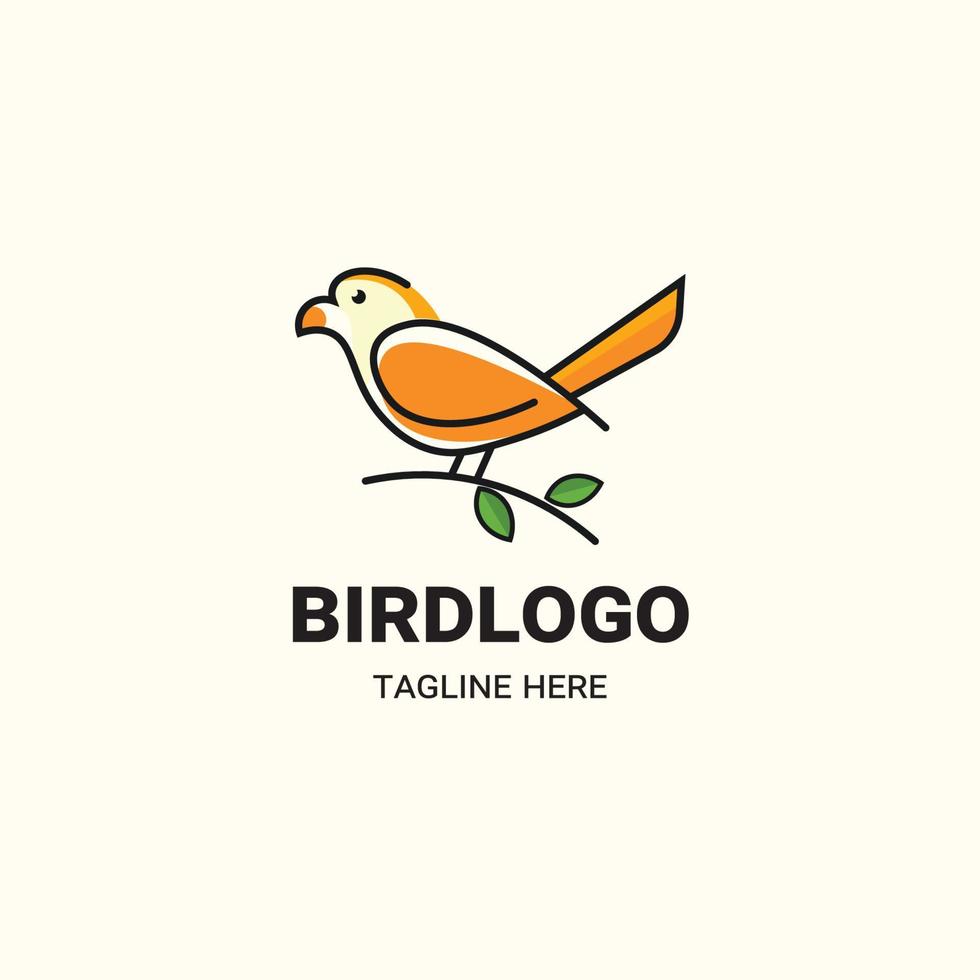 blå fågel logotyp design vektor fri