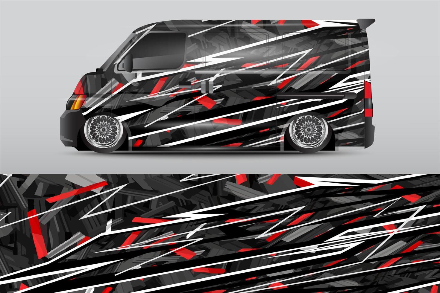 tävlings bil slå in design för fordon vinyl klistermärken och bil- företag klistermärke livré vektor