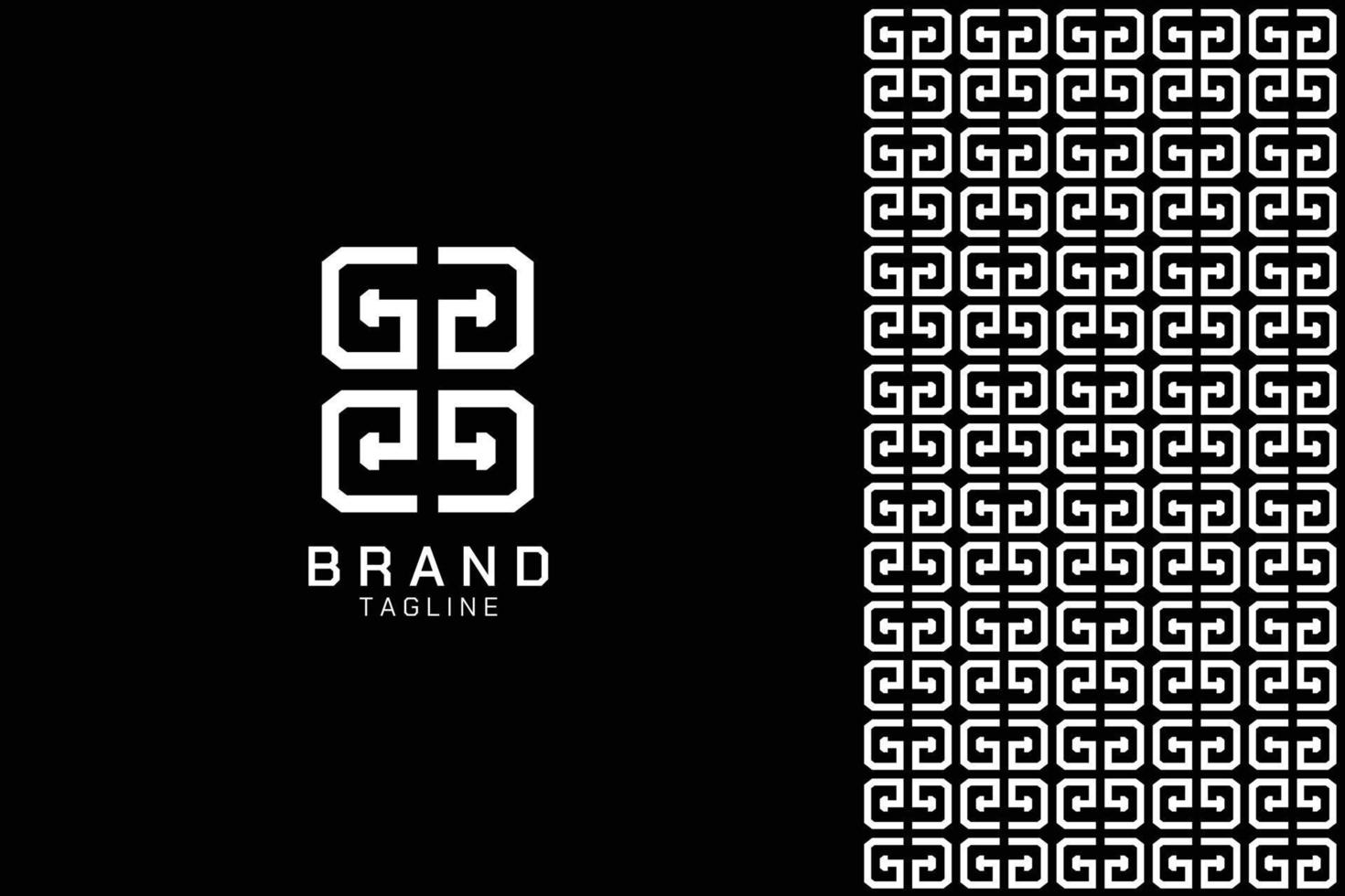 brev gd logotyp design pattren logotyp mall vektor