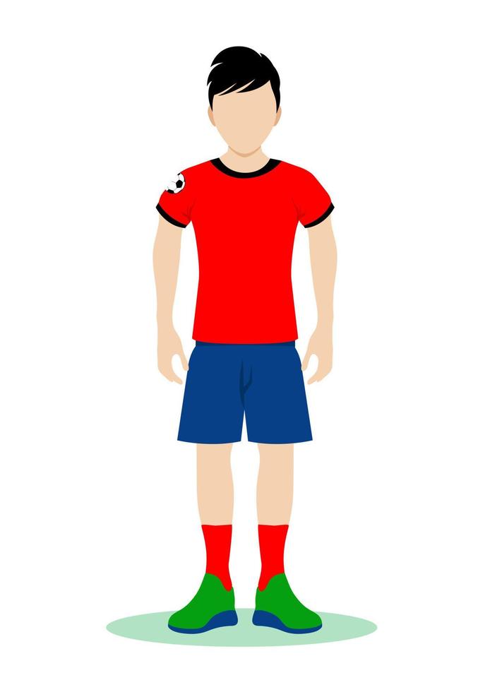 vektor illustration av fotboll spelare isolerat på vit bakgrund