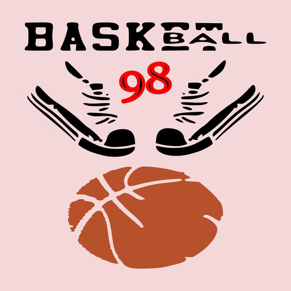 basketboll illustration för t-shirt skriva ut vektor