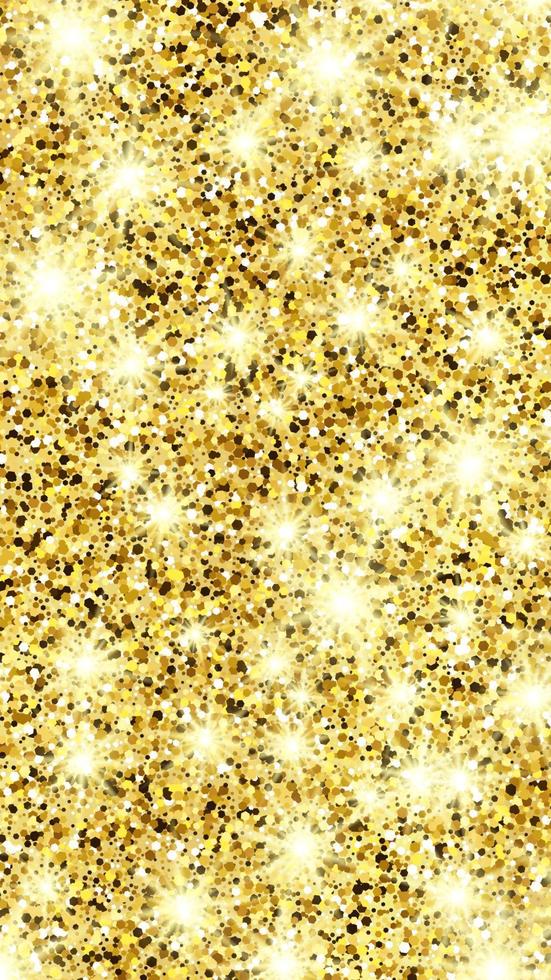 gyllene glittrande bakgrund med guld pärlar och glitter effekt. berättelser baner design. tömma Plats för din text. vektor illustration